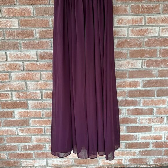 Bill Levkoff 1161 Bridesmaid Gown Dress Formal Open Back Halter Women’s 8 Purple - Picture 7 of 10